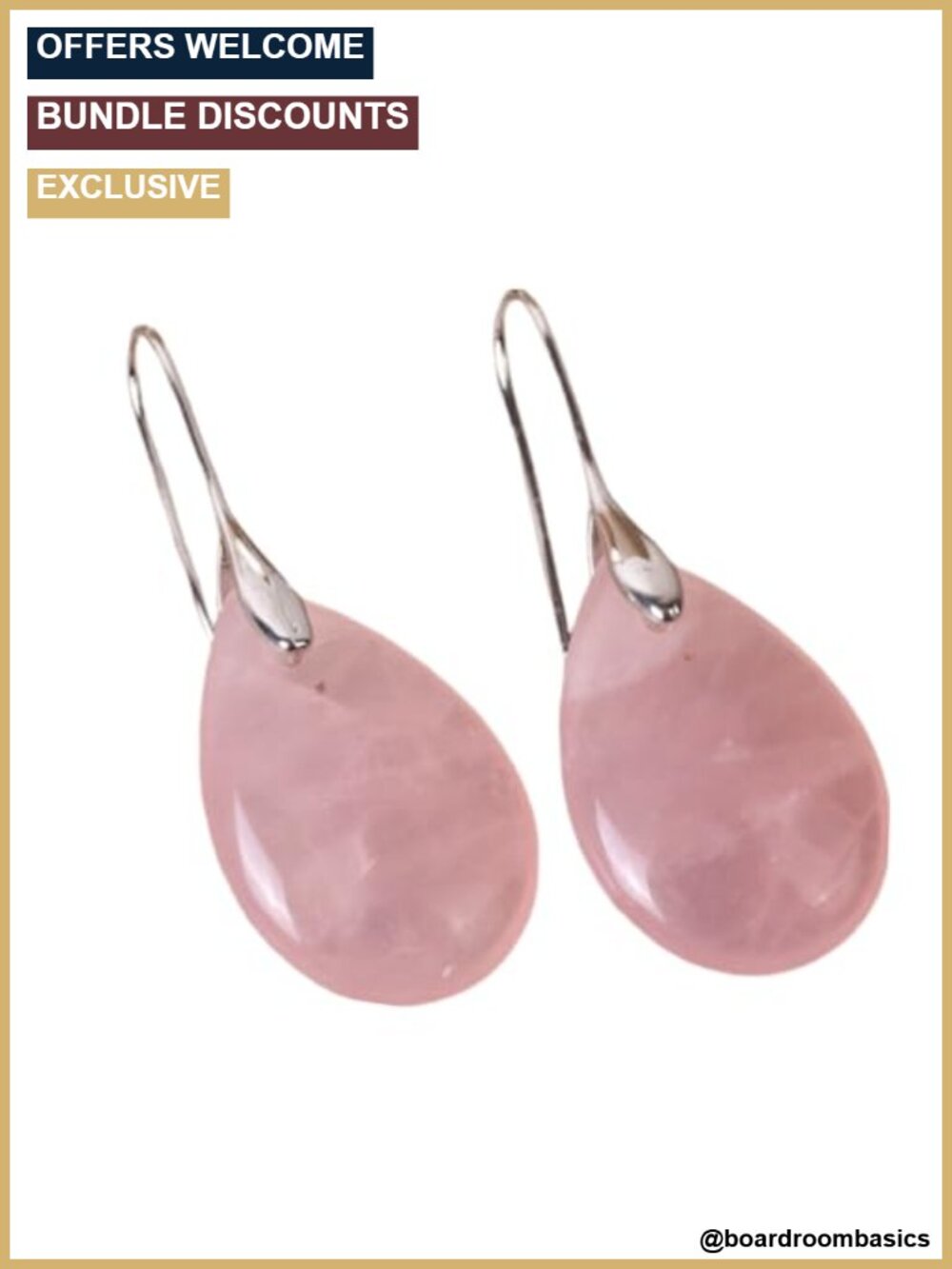 Natural Stone Hook Dangle Drop Earrings Teardrop Lightweight Hypoallergenic